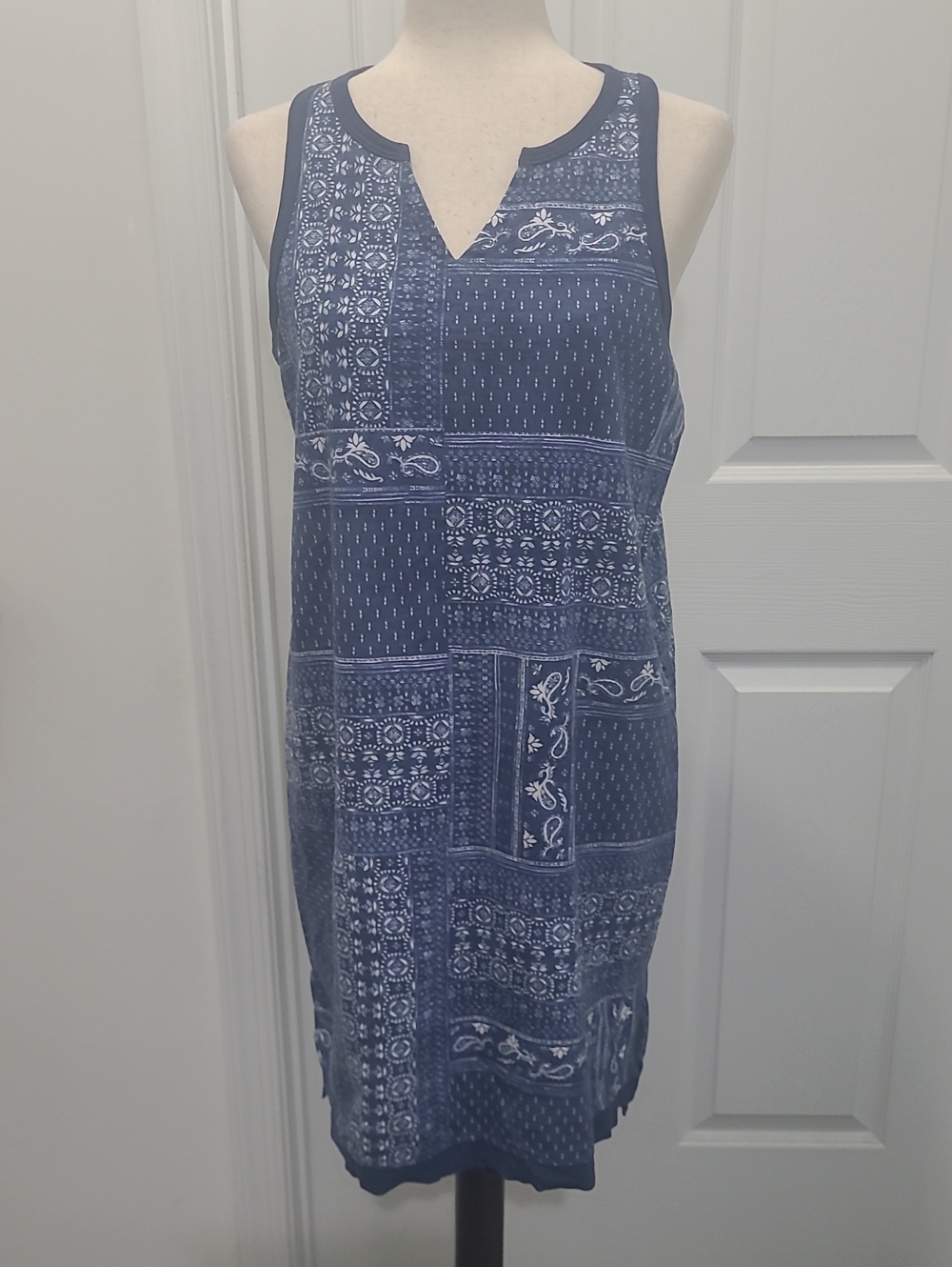 Sonoma Goods For Life  Navy Blue French Terry Tank Dress